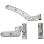 No.129 300mm Right Hand Curved Wooden gate Hinge Set Galvanised